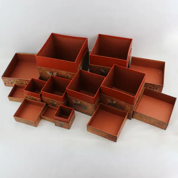 Bob’s Boxes Primitive - Folk Angels by R.A. Lang Card Co. Nesting Boxes Set of 7