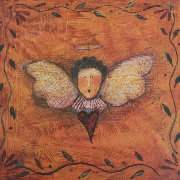 Bob’s Boxes Primitive - Folk Angels by R.A. Lang Card Co. Nesting Boxes Set of 7