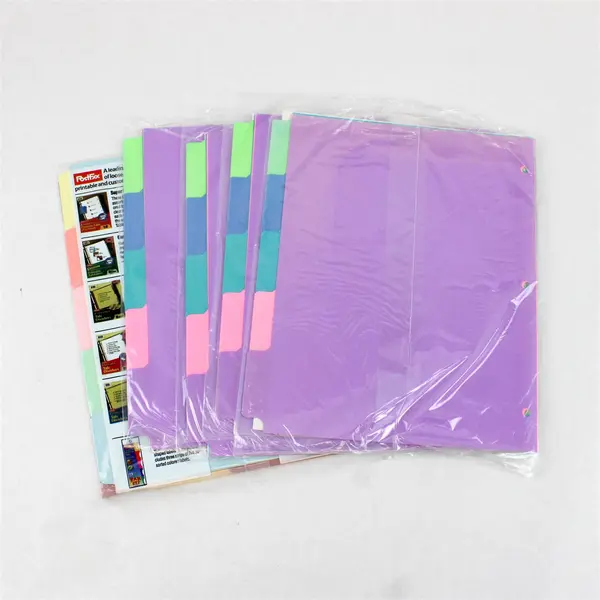 Lot of 4 Staples PostFax Writable Erasable Multicolor Large Tab Dividers