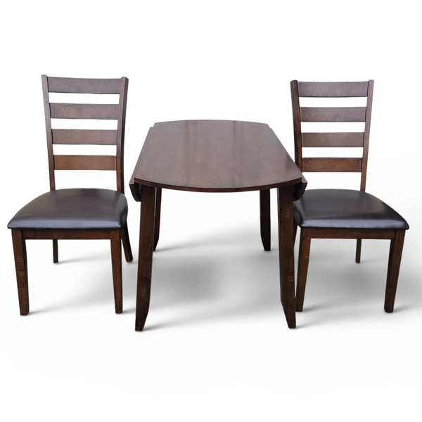 Great Veca Co brand Kona Dual Drop Leaf Dining Table Set 2 Chairs - Local Pickup