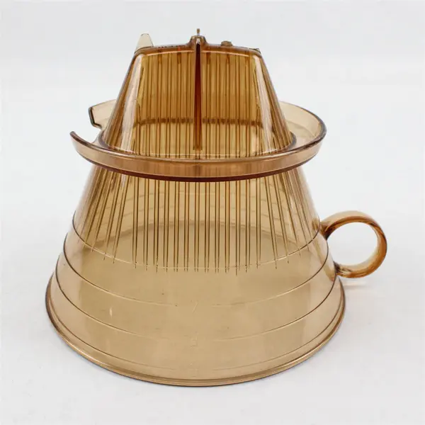 Melitta No. 6 Plastic Pour Over Coffee Dripper Amber Brown Used