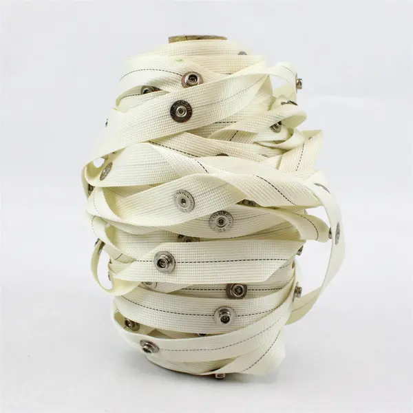 Scovill Used White Ripple Fold Snap Tape Roll Unknown Length