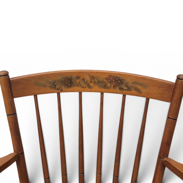 L Hitchcock Windsor Dining Chairs Harvest Fruit Stenciled - Freight/Local Pickup