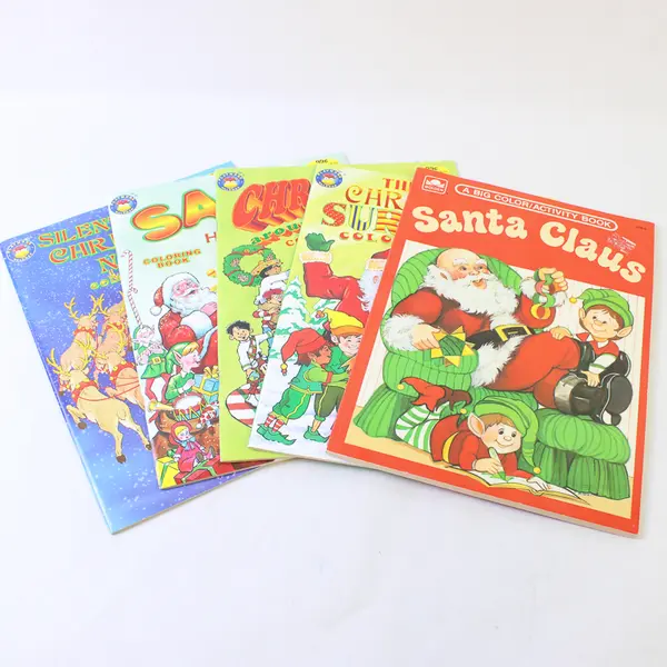 Lot of 5 Golden Assorted Christmas Coloring & Activity Books
