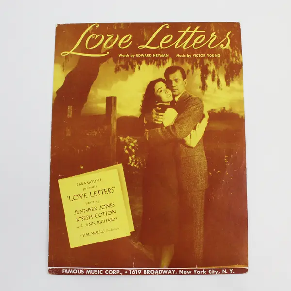 VTG 1945 Sheet Music Love Letters Soundtrack Movie Love Letters Young & Heyman