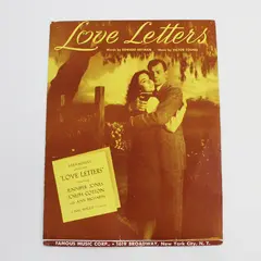 VTG 1945 Sheet Music Love Letters Soundtrack Movie Love Letters Young & Heyman