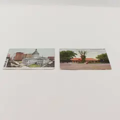 Lot Of 2 VTG 1910 St Louis MO Landmark Litho Postcards Courthouse Forest Park