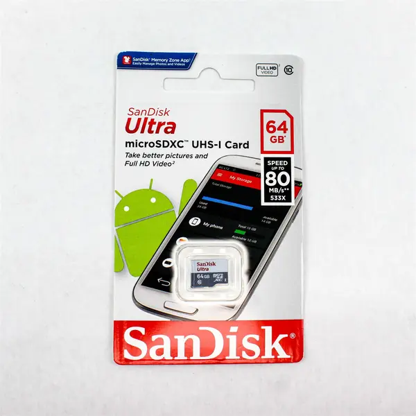 SanDisk Ultra 64GB microSDXC UHS-I Memory Card 80MB/s 533X