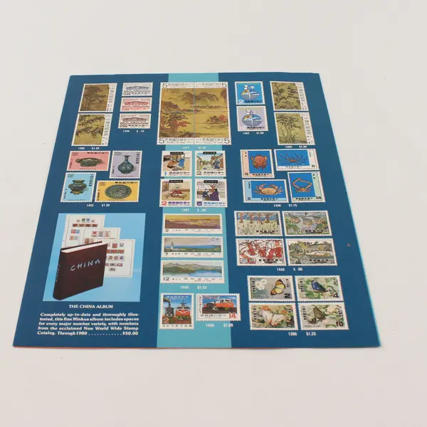 Vintage Beautiful Stamps Of The Republic Of China Catalog Brochure 1980s 