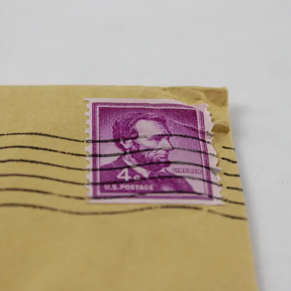 Vintage Falcon Stamp Company NY Window Envelope Abraham Lincoln 4c Stamp