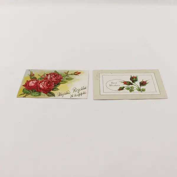 Lot Of 2 Vintage Rose Embossed Greeting Postcards Myrtle Whipple
