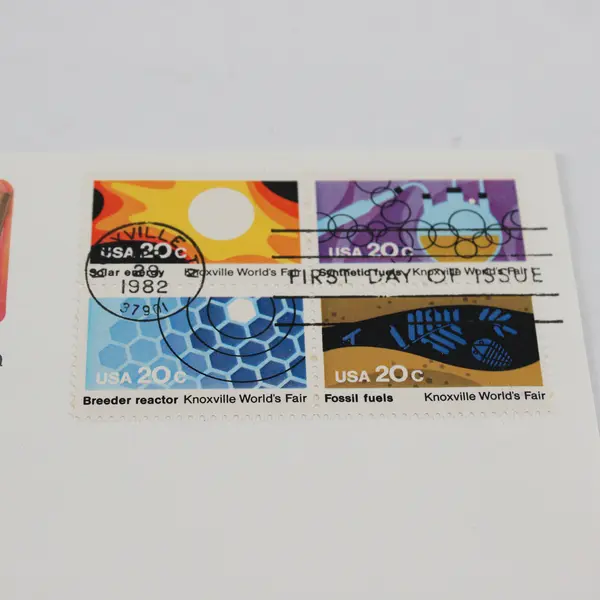 Lot Of 5 Knoxville World's Fair 1982 Energy Stamp FDC Fleetwood Cachet 