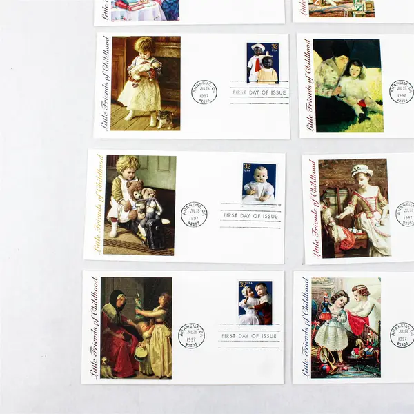 Set Of 15 American Dolls 1997 Stamps FDC Fleetwood Cachet