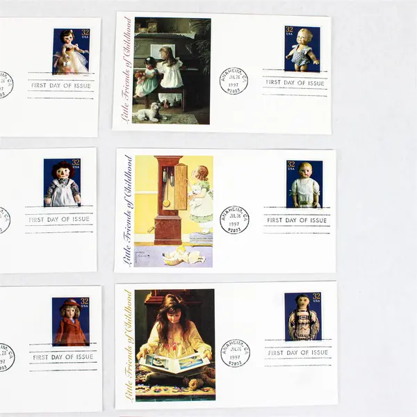 Set Of 15 American Dolls 1997 Stamps FDC Fleetwood Cachet