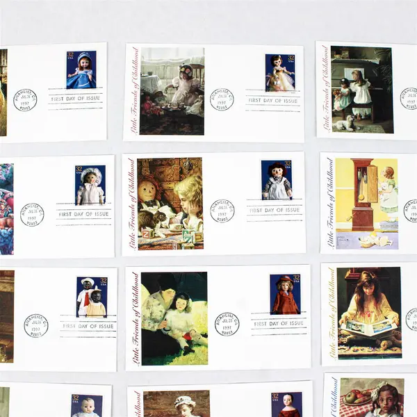 Set Of 15 American Dolls 1997 Stamps FDC Fleetwood Cachet