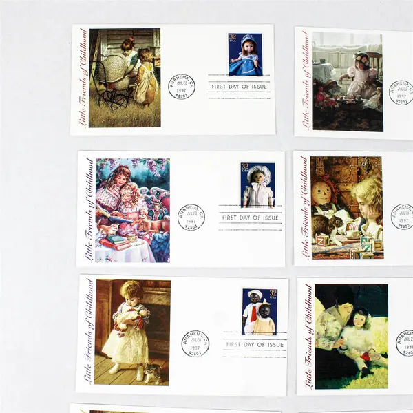 Set Of 15 American Dolls 1997 Stamps FDC Fleetwood Cachet