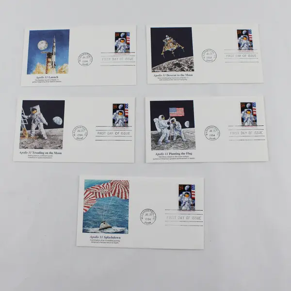 Set Of 5 Apollo 11 29c Stamps FDC 1994 Fleetwood Cachet SC #2841