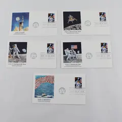 Set Of 5 Apollo 11 29c Stamps FDC 1994 Fleetwood Cachet SC #2841