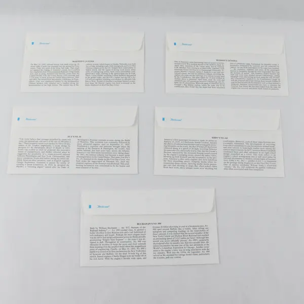 Set Of 5 Locomotives 29c Stamps FDC 1994 Fleetwood Cachet SC# 2843-47