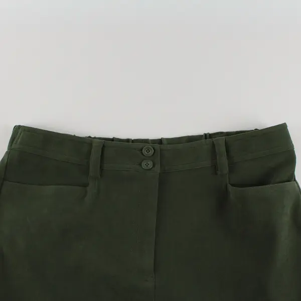 JM Collection Women's Size 10 Forest Green Relaxed Straight Leg Dress Pants