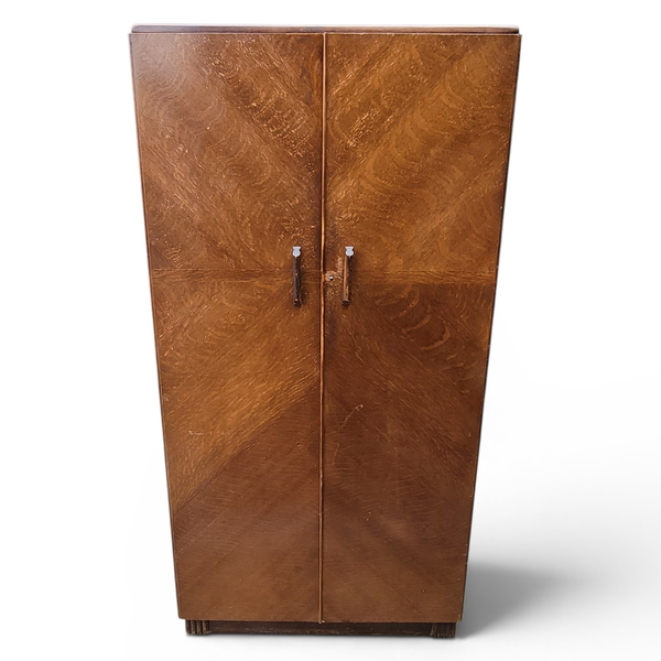 Vintage Oak Fitrobe Gentleman's Compactum Wardrobe 1950s - Freight/Local Pickup