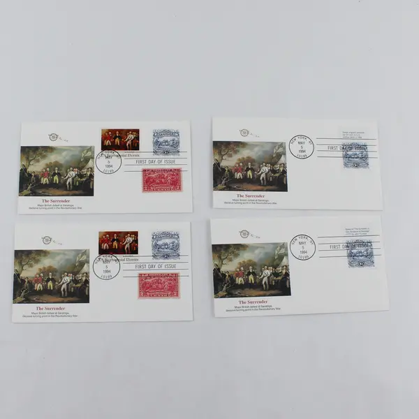 Lot of 4 1994 Surrender of Burgoyne at Saratoga Fleetwood FDC Scott #2590