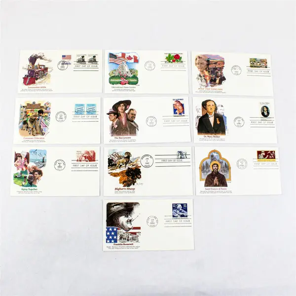 Lot Of 10 Fleetwood Cachet 1982 First Day Covers