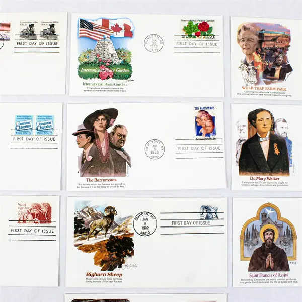 Lot Of 10 Fleetwood Cachet 1982 First Day Covers