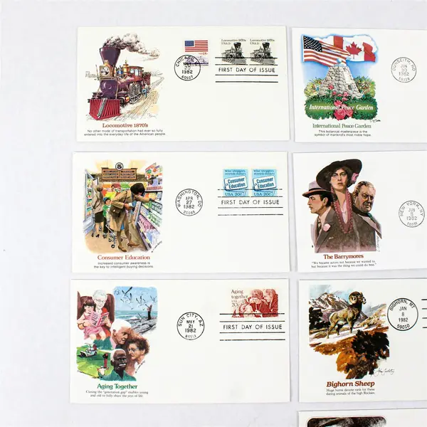 Lot Of 10 Fleetwood Cachet 1982 First Day Covers