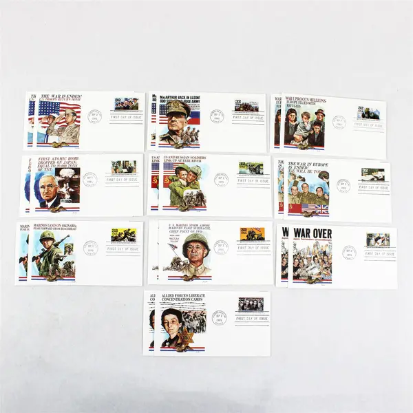 Lot Of 20 WWII Victory At Last 1995 32c Stamps FDC SC#2981 Fleetwood Cachet
