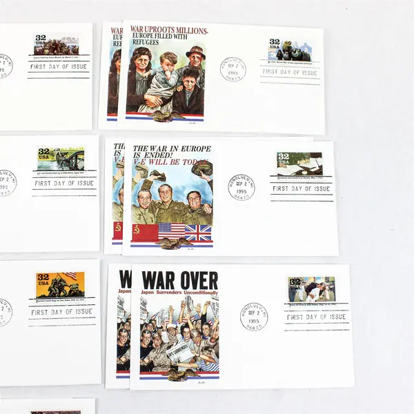 Lot Of 20 WWII Victory At Last 1995 32c Stamps FDC SC#2981 Fleetwood Cachet
