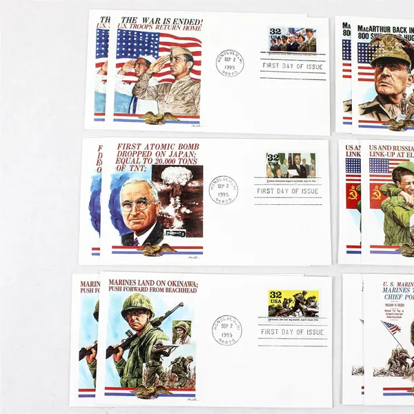 Lot Of 20 WWII Victory At Last 1995 32c Stamps FDC SC#2981 Fleetwood Cachet