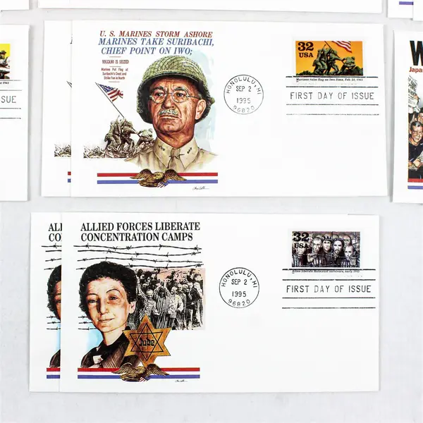 Lot Of 20 WWII Victory At Last 1995 32c Stamps FDC SC#2981 Fleetwood Cachet