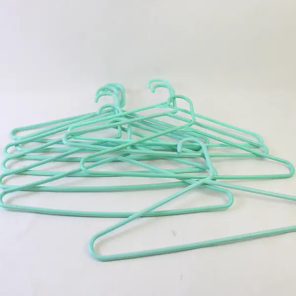 Lot of 10 Seafoam Mint Green Plastic Clothes Hangers