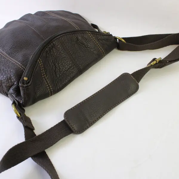 The Sak Dark Brown Leather Crossbody Purse