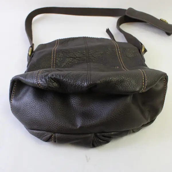 The Sak Dark Brown Leather Crossbody Purse