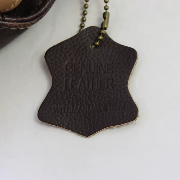 Brown Patchwork Genuine Leather Shoulder Bag Purse