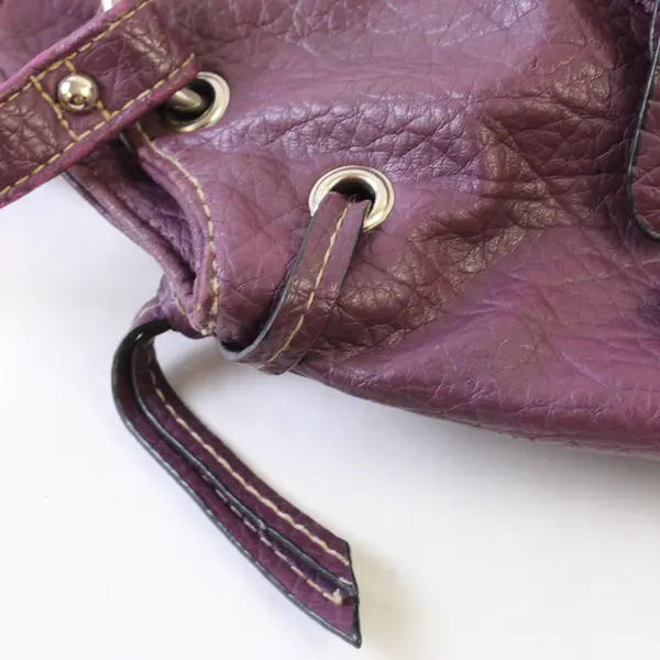 Strada Plum Purple Faux Leather Shoulder Bag Purse FLAWED