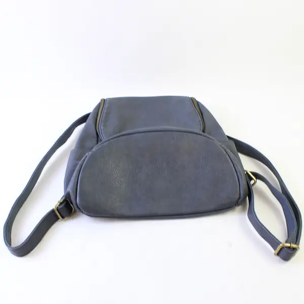 Women’s Vintage Dark Grey Backpack Purse, w/floral lining 