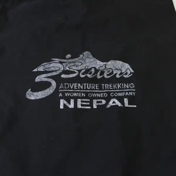 3 Sisters Adventure Trekking Black Lightweight Drawstring Bag 18.8x13