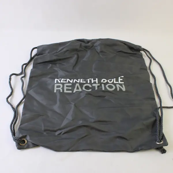 Gray Drawstring Kenneth Cole Reaction Lightweight Nylon Tote Bag, 14"x16"