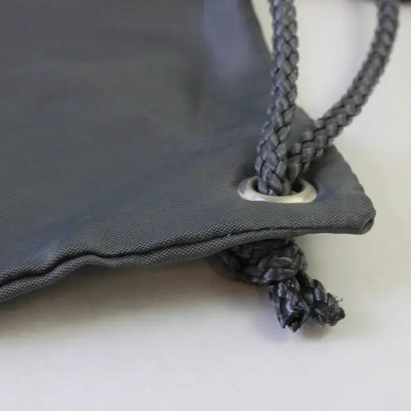 Gray Drawstring Kenneth Cole Reaction Lightweight Nylon Tote Bag, 14"x16"