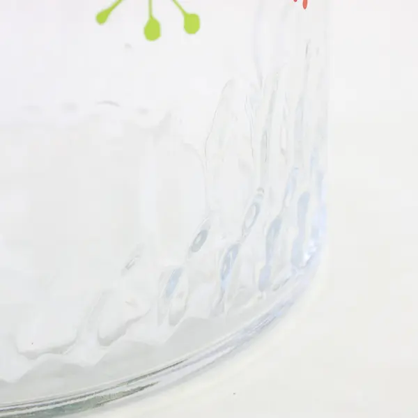 Vintage KIG Indonesia Glass Canister Holiday Decals