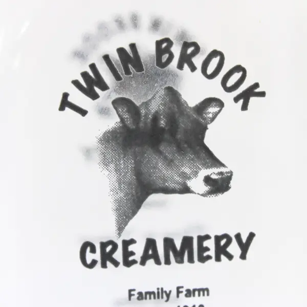 Twin Brook Creamery 100% Jersey Milk Clear Glass Milk Bottle