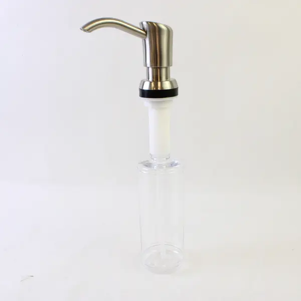 GAGALIFE Built in Sink Soap/Lotion Dispenser Brushed Nickel Pump Head W/ Bottle