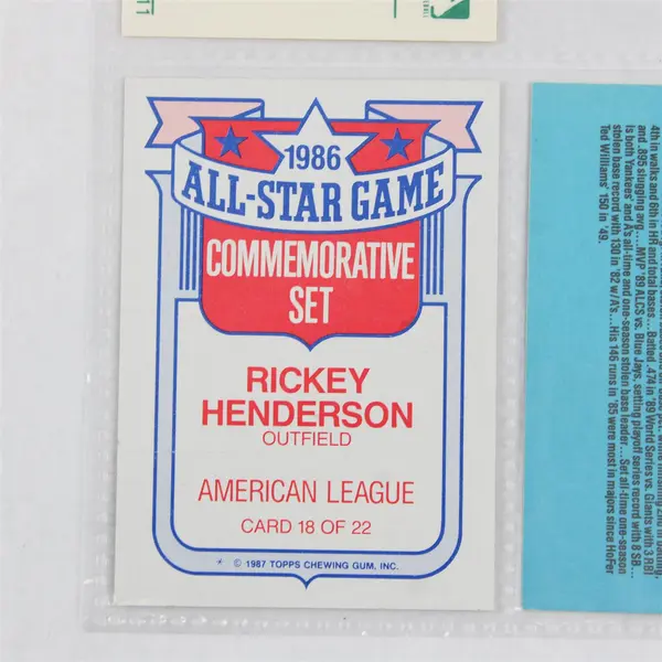 Lot of 4 Rickey Henderson Donruss Topps Leaf Star A's Yankees Cards