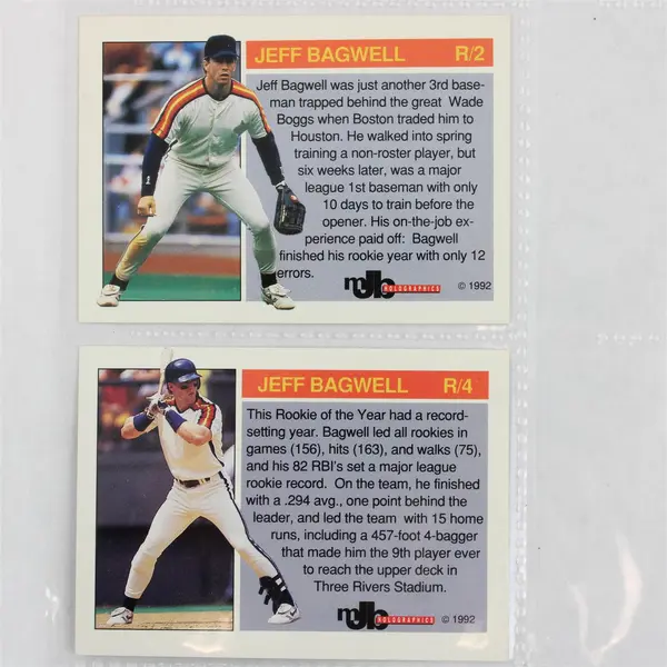 Lot of 3 Jeff Bagwell Rookie Yr Houston Astros 1992 MBC Holographics R/1 R/2 R/4