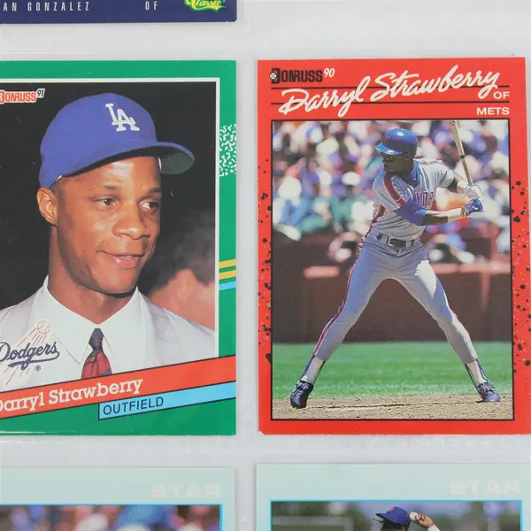 Lot 7 Baseball Cards Strawberry Juan Gonzalez Donruss Topps Star Classic