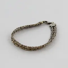 P.R.E 925 Sterling Silver Chain Bracelet 7-1/4in Italy