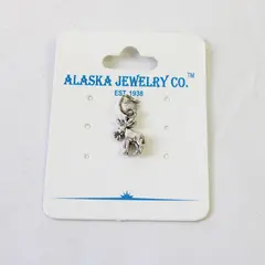 Vintage Alaska Jewelry Co. Souvenir Moose Sterling Silver Charm